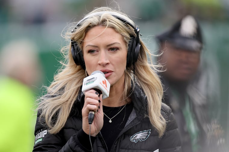Devan Kaney, the former Eagles sideline reporter for 94.1, is seen as the Eagles play the Dallas Cowboys at Lincoln Financial Field on Dec. 29, 2024.