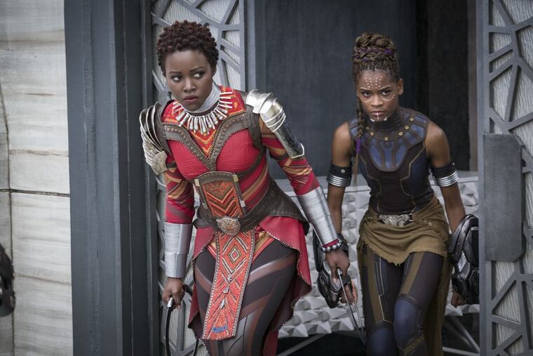 Strong, smart and diverse: Lupita Nyong’o, left, and Letitia Wright in a scene from Black Panther