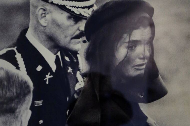 TV gave us indelible images of a nation that grieved the death of JFK. Here, Jacqueline Bouvier Kennedy during her husband's funeral. (AP Photo / Stephan Savoia)