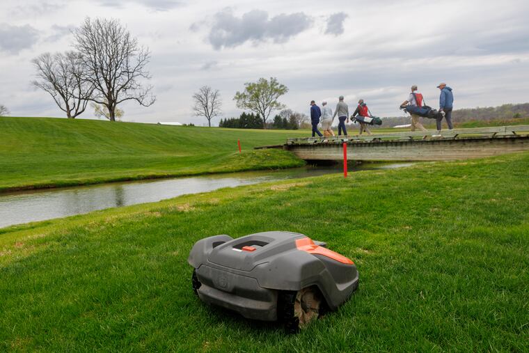 Husqvarna's autonomous mowers cut about 85% of the rough at the Philadelphia Cricket Club, which will host the Truist Championship next week.