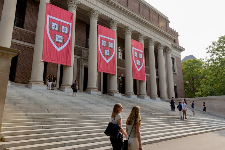 The Widener Library on the Harvard University campus in Cambridge, Mass.