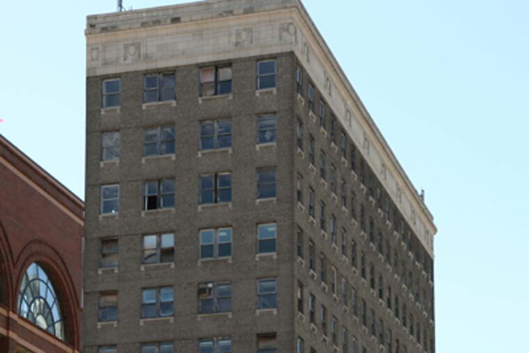 The historic 12-story Wilson Building, vacant since the mid ’90s, is being renovated by an investor who sees the building as the cornerstone of Camden’s reinvigoration. (Laurence Kesterson / Staff Photographer)