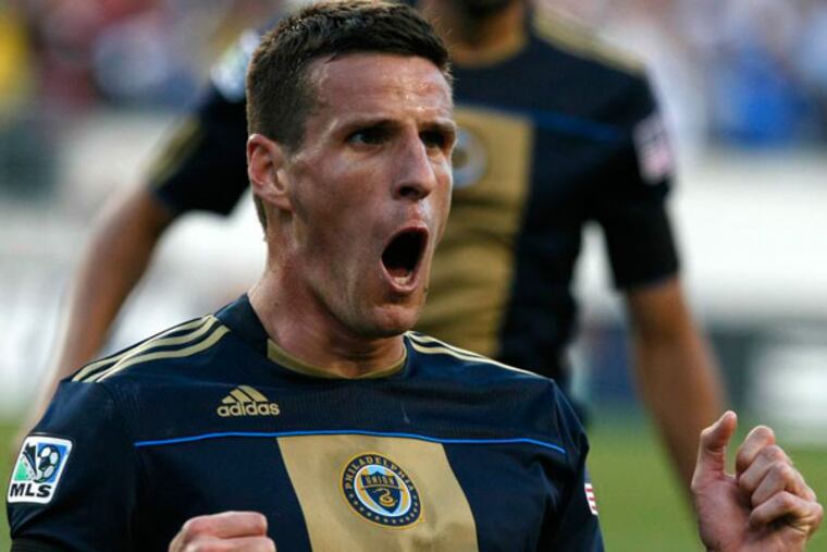 While Sebastian Le Toux's scoring numbers have experienced a slight decline over the years, he remains a vital member of the Union's offensive attack. (Ron Cortes/Staff file photo)