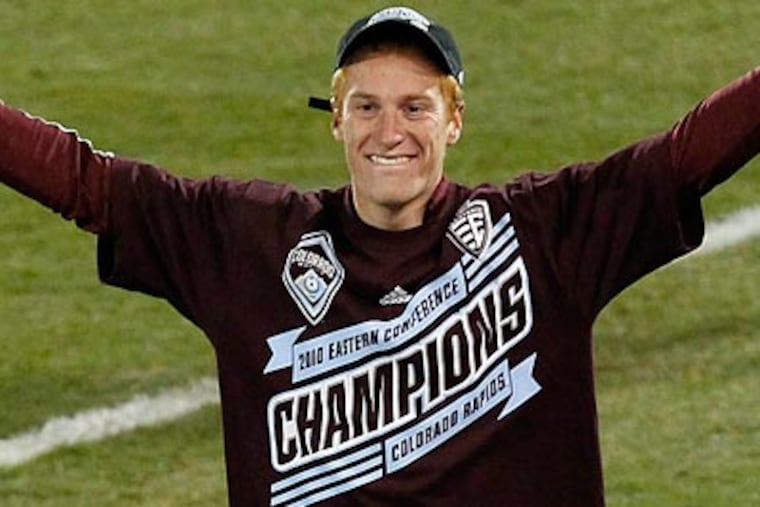 Jeff Larentowicz was a key player in the Colorado Rapids' run to this year's MLS title. (Jack Dempsey/AP)