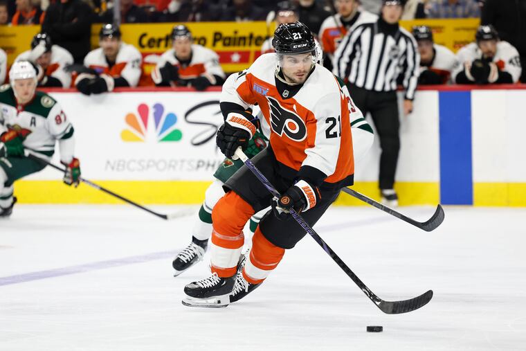 Scott Laughton says having the mom's on this trip is good timing given the team's struggles.