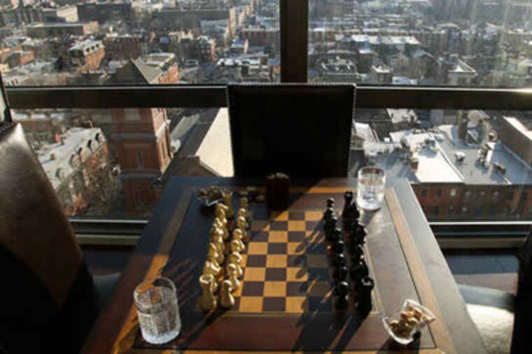 A model condo at 1706 Rittenhouse Square Street overlooks South Philadelphia. The $12.46M paid for the penthouse is the highest ever for a private home in the city. (Laurence Kesterson / Staff Photographer)