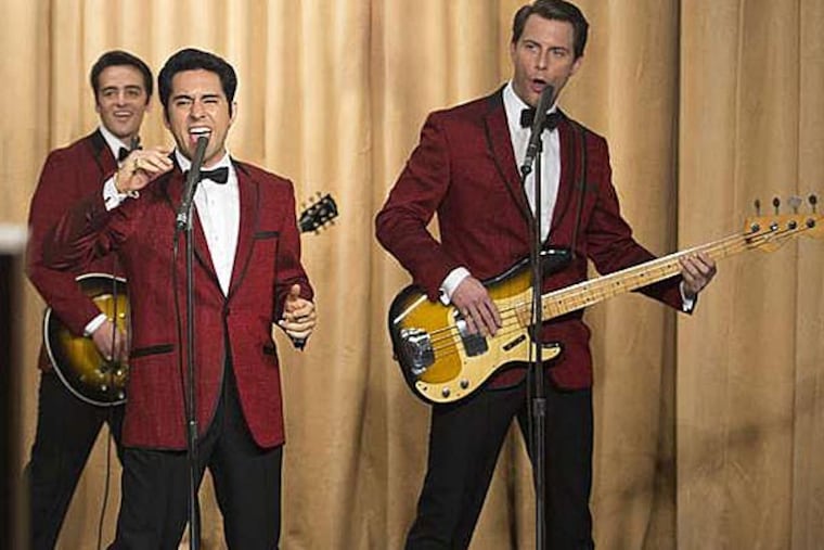 The film's Four Seasons: (from left) Vincent Piazza as Tommy DeVito, John Lloyd Young as Frankie Valli, and Michael Lomenda as Nick Massi. Not pictured: Erich Bergen plays Bob Gaudio, (KEITH BERNSTEIN / Warner Bros. Pictures)
