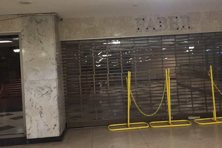 The main former Faber newsstand and bookstore at SEPTA’s Suburban Station, Philadelphia