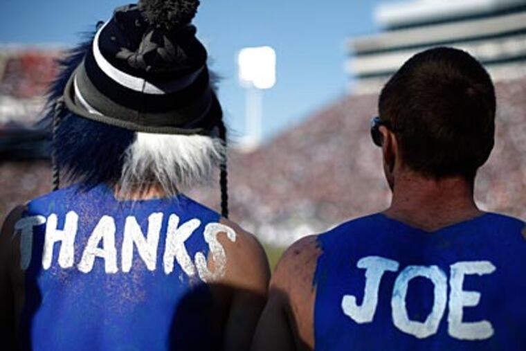 Penn State football played its first game without Joe Paterno on the coaching staff in over fifty years on Saturday. (Matt Rourke/AP)