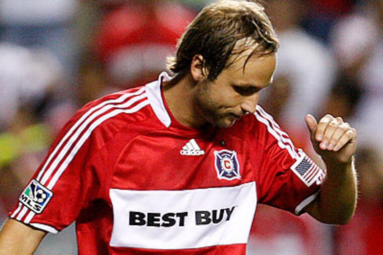 Justin Mapp has played nine seasons in Major League Soccer, mostly with the Chicago Fire. (Nam Y. Huh/AP file photo)