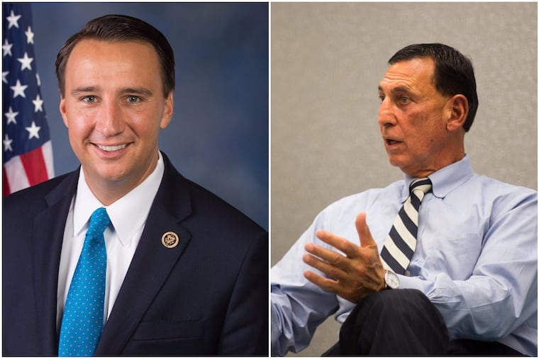 Rep. Ryan Costello (R.,Pa.), at left, already faces a stiff Democratic challenge in his targeted suburban Philadelphia district. The Tuesday retirement of Rep. Frank LoBiondo (R.,N.J.), at right, adds to the party’s potential woes in the region.