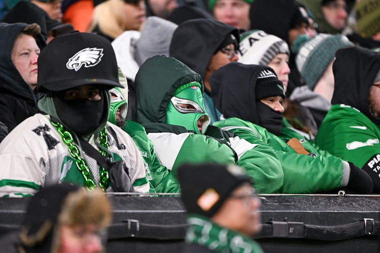 Eagles fans during the fourth quarter against the Bears Friday, Nov. 28, 2025, in Philadelphia.