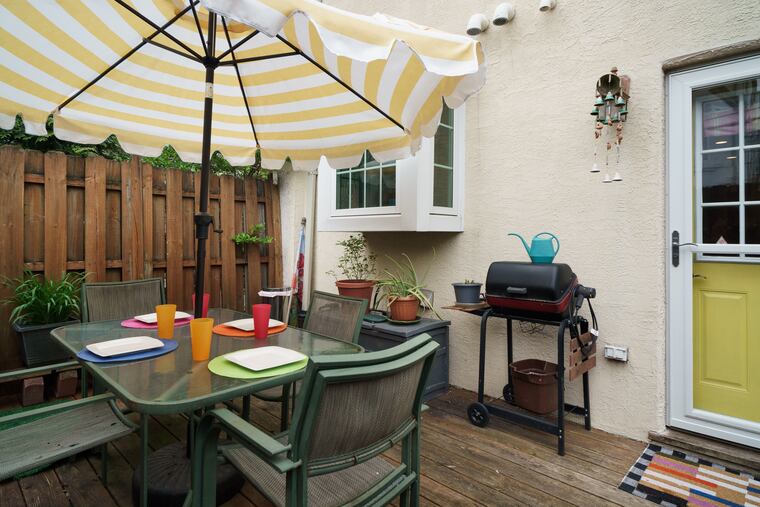 The Northern Liberties house has a private, fenced-in patio.