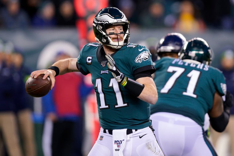 Eagles quarterback Carson Wentz has added weight and muscle and is looking to have a big season in 2020.