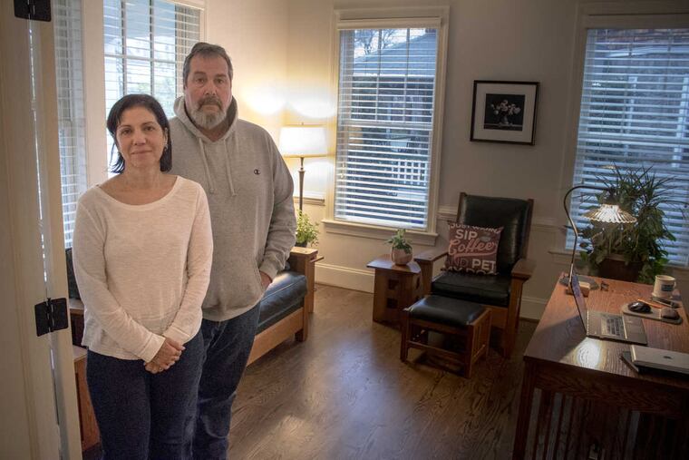 Patrick and Donna Francher in their home in Swarthmore, Pa.