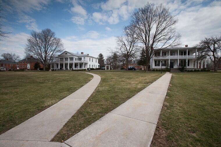 The quadrangle a the heart of the Carlisle Barracks in Carlisle, Pa. Now the home of the U.S. Army War College, it was the site of the Carlisle Indian Industrial School from 1879 to 1918, where Indigenous cultures and languages were suppressed.