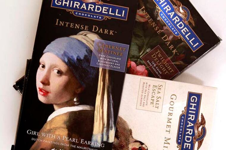 Vermeer's portraits of women bring large crowds to museums. The De Young Museum in San Francisco, California, is selling a special line of Ghiradelli Chocolates for its showing of the "Girl with a Pearl Earring." (Kirk McKoy/Los Angeles Times/MCT)