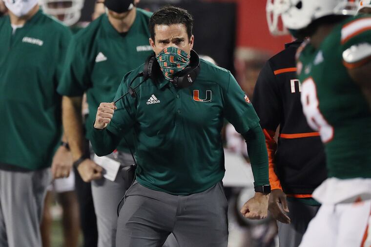 Manny Diaz as the University of Miami's head coach.