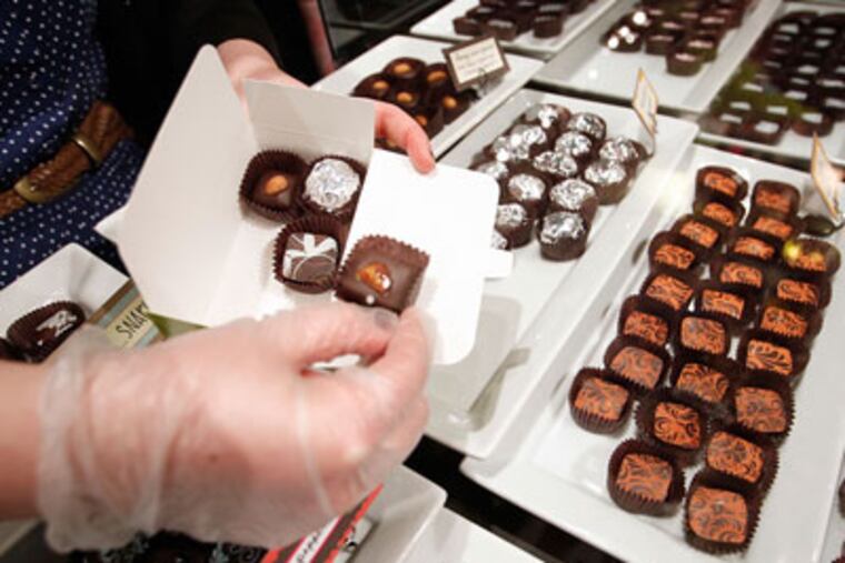 Idea: Chocolates from Marcie Blaine, 108 S. 13th St. in Center City.