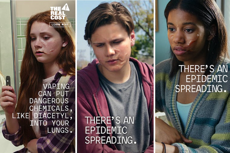 Images from the FDA's anti-vaping campaign aimed at teens.