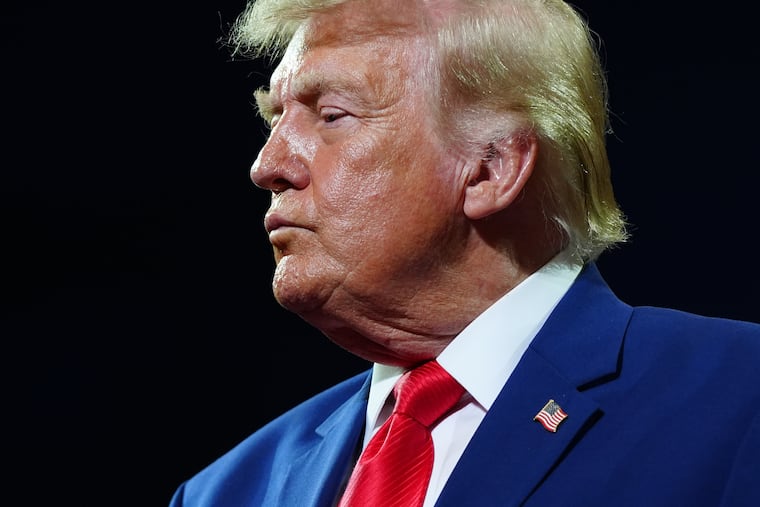 President Donald Trump speaks at Wheeler High School on Wednesday in Marietta, Ga.