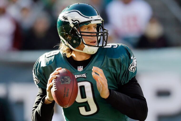 Nick Foles during the regular-season finale against the Redskins. (Mel Evans/AP file)