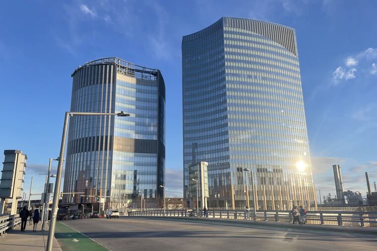 Children's Hospital of Philadelphia is completing a 14-story tower on the South Street Bridge, part of a growing research annex to its main campus in West Philadelphia.