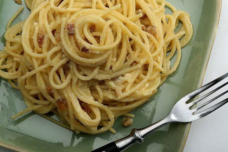 Pasta carbonara. (Kirk McKoy/Los Angeles Times/TNS)