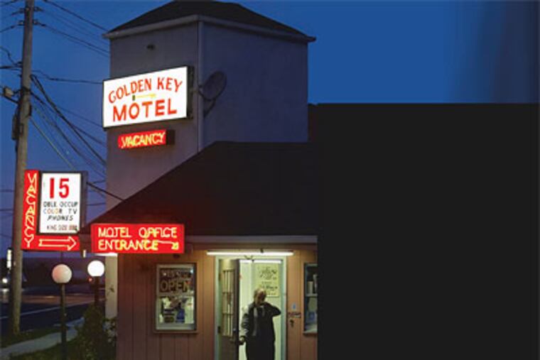 Four prostitutes were found dead in '06 behind this Egg Harbor motel. Last month, two guests were accused of murder. (Joseph Kaczmarek / For the Daily News)