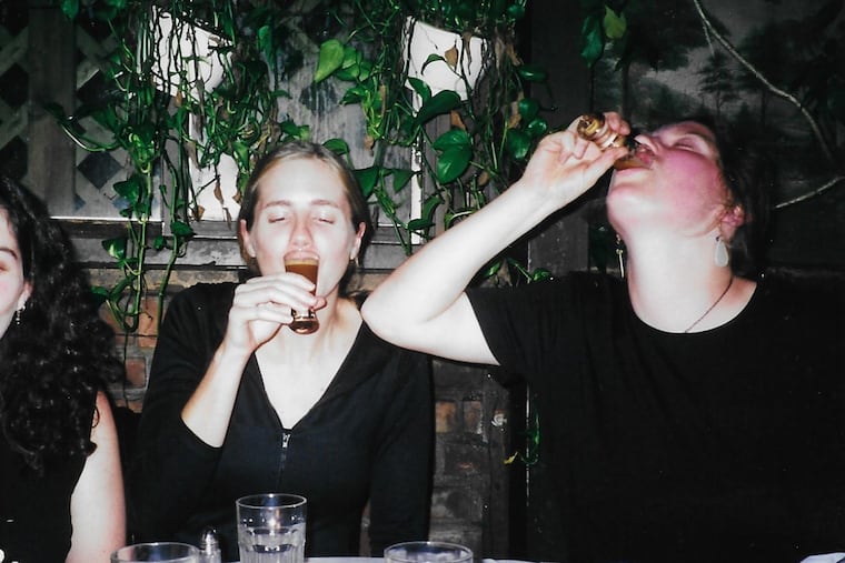 The author (left) wasn't always a teetotaler.