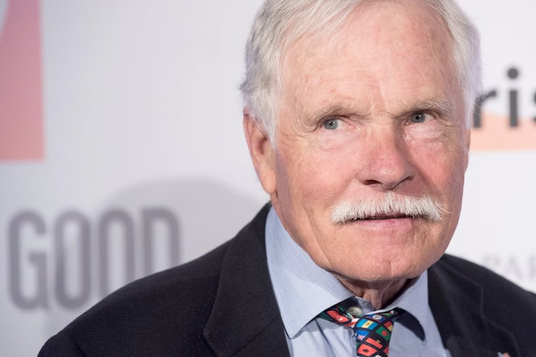 U.S. media mogul Ted Turner poses for the photographers in 2015 as he arrives prior to a dinner at the US Ambassador's residence in Paris.
