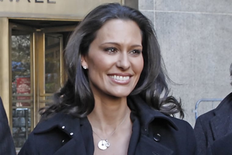 Former Philadelphia news anchor Alycia Lane outside Philadelphia Common Pleas Court. (File photo / Steven M. Falk / Staff Photographer)