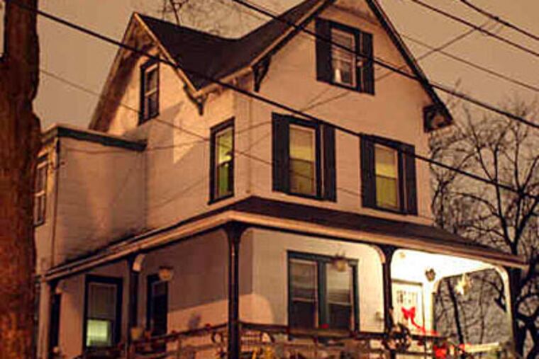 The home of Paster Kirk Caldwell on the 100 block of Ridge Ave., in Darby Borough, where Caldwell allegedly killed his son, Jordan Caldwell. (Yong Kim / Staff Photographer)