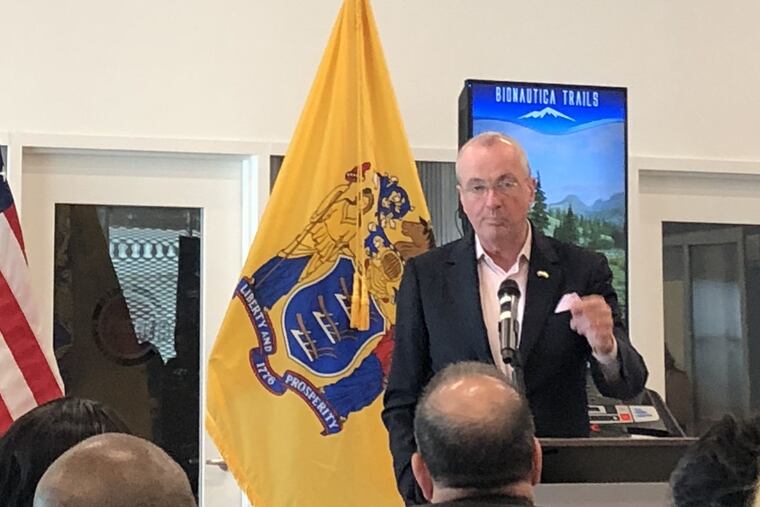 Gov. Phil Murphy discussed his proposals for new tax credit programs June 5, 2019 at 1776, an incubator space for entrepreneurs inside the Cherry Hill Mall.