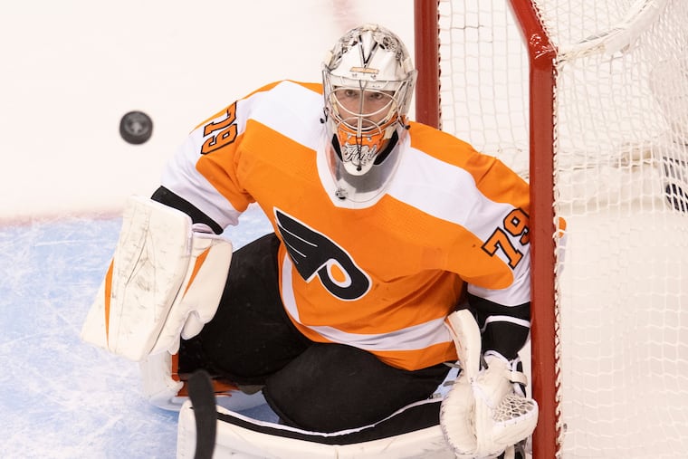 Carter Hart is the youngest Flyers goalie to record a postseason shutout.