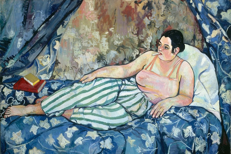 Suzanne Valadon's "The Blue Room" (1923). Centre Pompidou, MNAM/CCI, Paris © Artists Rights Society, Image © CNAC/MNAM/Art Resource, N.Y.
