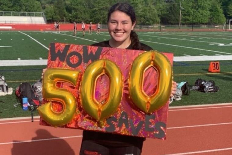 Julia Charest became the only Cinnaminson girls lacrosse player to record 500 career saves on Friday.