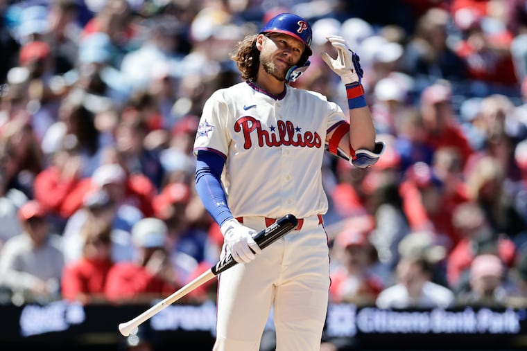 Phillies third baseman Alec Bohm has gotten off to another slow start, batting .145 going into the weekend series with the Braves.