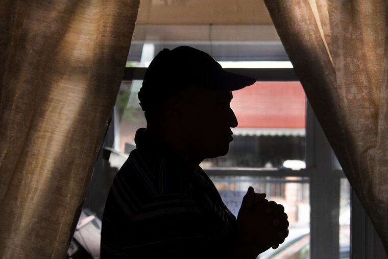 Edwin Ponce is photographed in Philadelphia during an interview with The Philadelphia Inquirer.