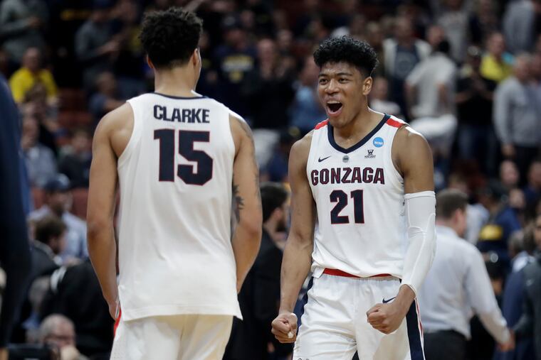 Forwards Rui Hachimura (right) and Brandon Clarke are a big reason Gonzaga is the highest scoring team in the nation and the No. 1 seed in the West Region.