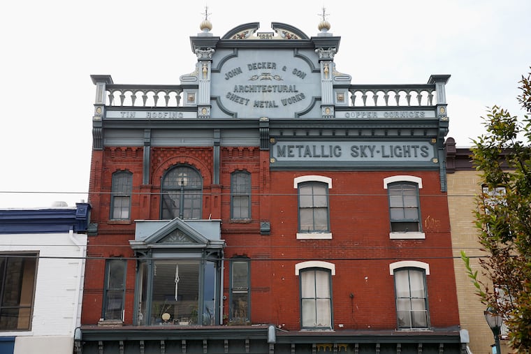 Earlier this year, the Historical Commission listed the John Decker & Son Architectural Sheet Metal Works on the city's historic register. The dramatic cornice was a major reason for the recognition.
