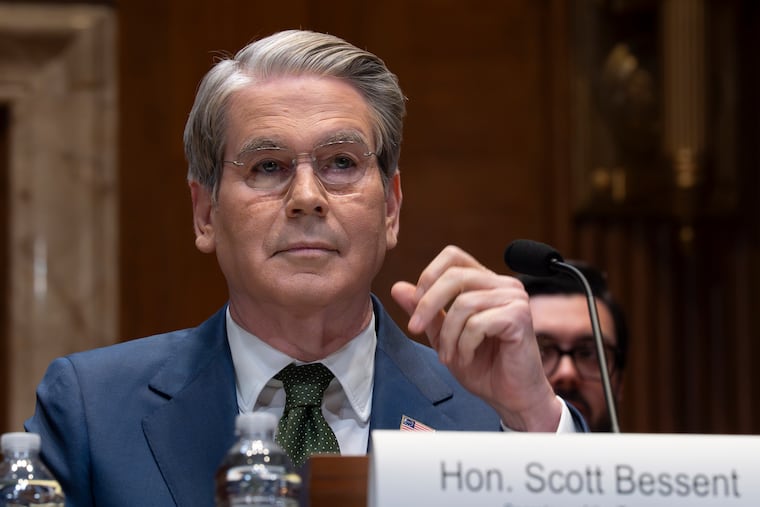 Treasury Secretary Scott Bessent testifies Wednesday on his agency's proposed budget estimates for fiscal year 2027 at a Senate Appropriation subcommittee at the Capitol.