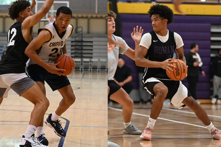 Cristo Rey's Amari Dow and Roman Catholic's Travis Reed will play at Chestnut Hill College together next year.