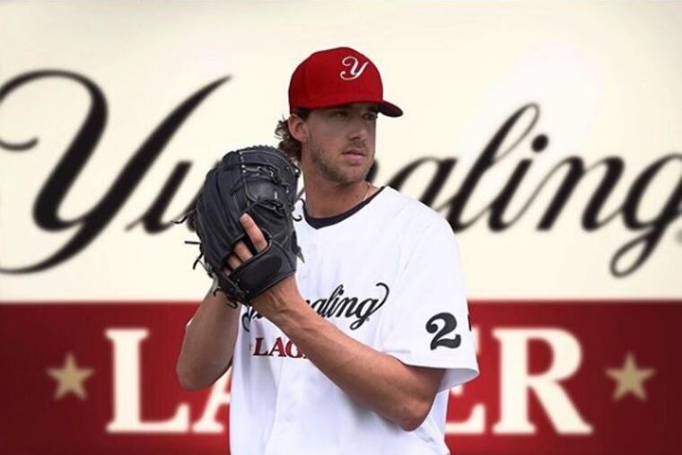 Aaron Nola, shown here in an ad for Yuengling beer, has posted several endorsements of the Pottsville-based brewer on his Instagram account.