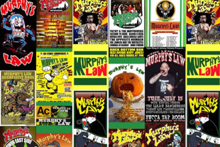 Graphic from the Murphy's Law website. The band was playing on South Street when some fans dressed as Nazis showed. They were allegedly beaten outside by passerby.