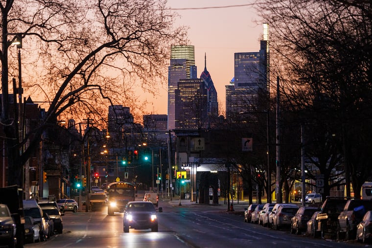 Ridge Avenue looking toward North 33rd Street at Center City in January. A letter writer extols the beauty and virtues of Philadelphia.