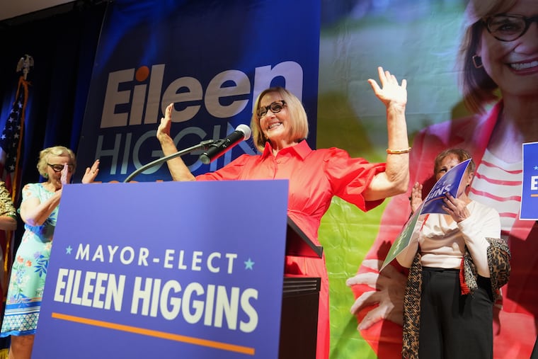 Miami mayor-elect Eileen Higgins celebrates at a watch party after winning the city’s mayoral runoff election on Tuesday, Dec. 9.