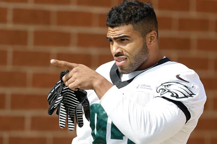 Compliments from Philadelphia Eagles outside linebacker Mychal Kendricks' father can be hard to come by. (AP Photo/Matt Rourke)