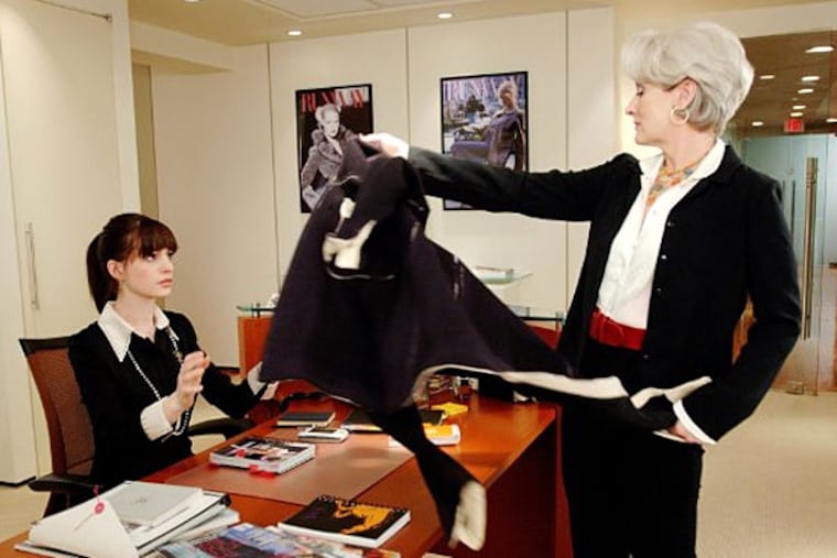 Anne Hathaway, left, and Meryl Streep star in the 2006 film based on Lauren Weisberger's bestselling book, "The Devil Wears Prada." (Twentieth Century Fox)