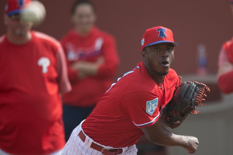 Edgar Garcia was in spring training with the big-league club.